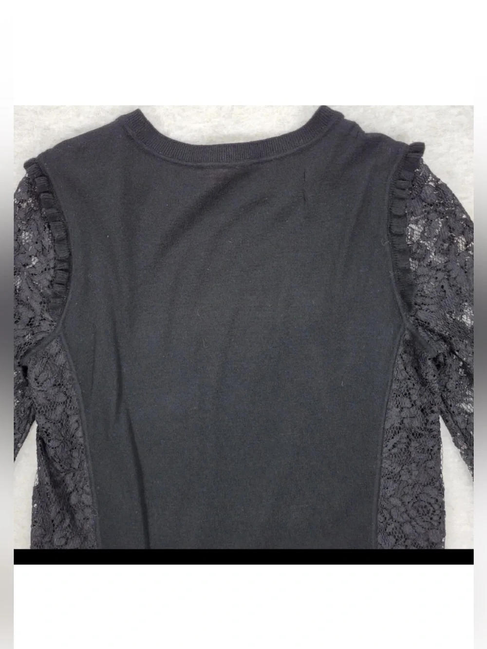 Tory Burch Dina lace overlay sweater. Size M. EUC.